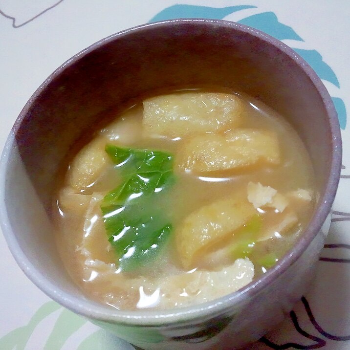 油揚げと白菜の味噌汁＋＋